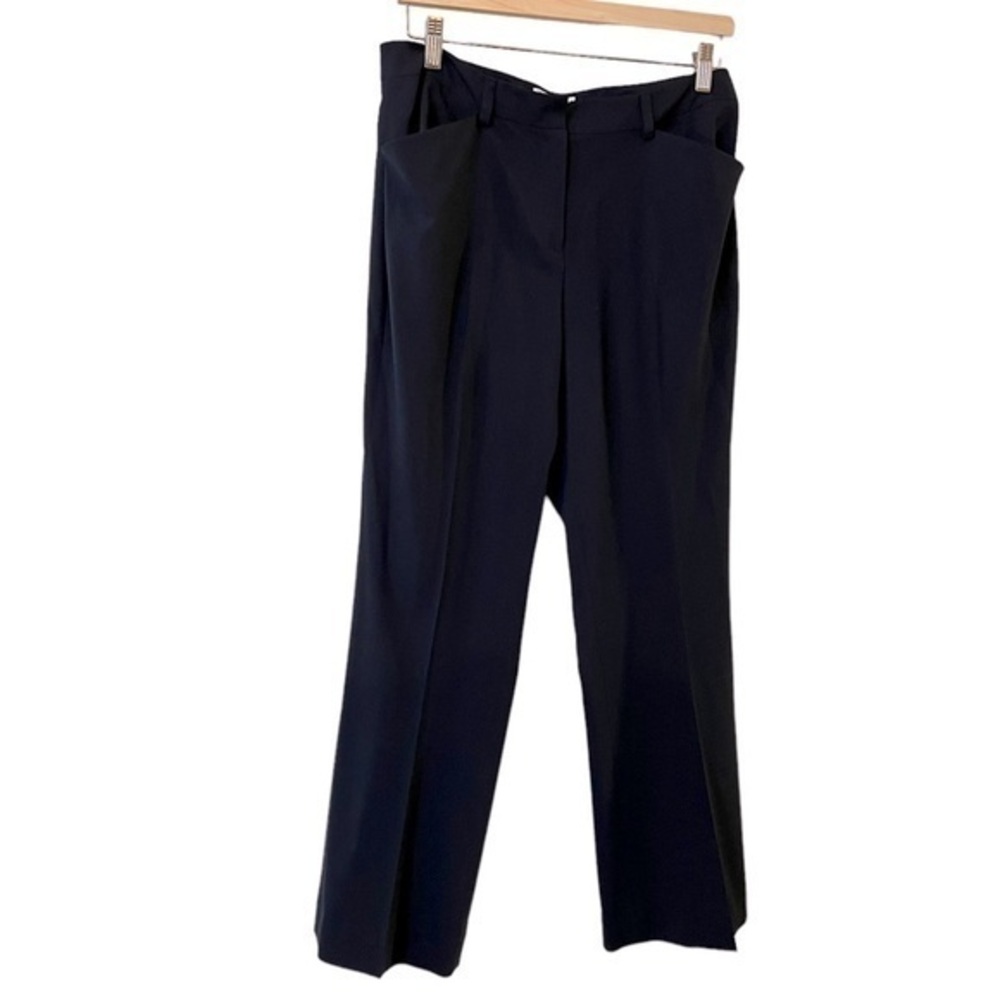 Pendleton navy blue straight leg stretch lightweight worsted wool classic pants